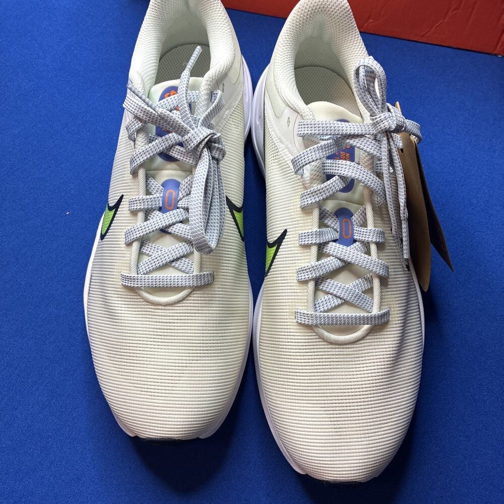 Women Nike Downshifter 12 Running Shoe Summit White/Lime Blast DD9294-104 no lid - Picture 4 of 10